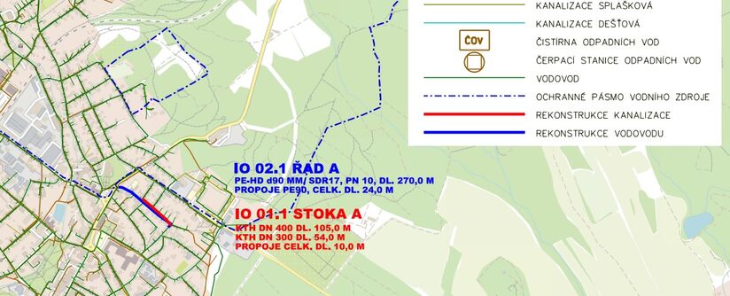 Nový Bor, Prokopa Velikého - rekonstrukce kanalizace a vodovodu