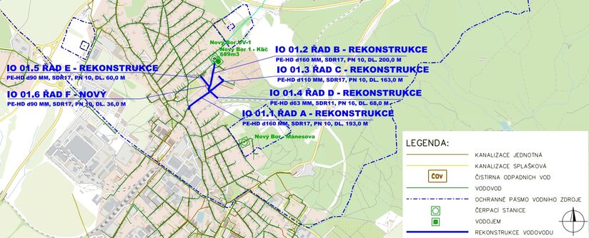 Nový Bor, Luční, U Vodárny – rekonstrukce vodovodu