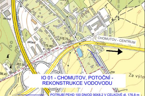 Chomutov, Potoční - rekonstrukce vodovodu