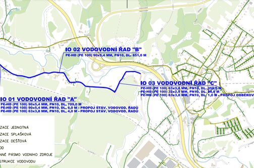 Liberec, Machnín, Heřmánková - rekonstrukce vodovodu