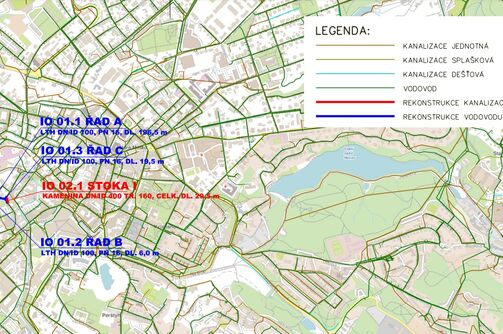 Liberec, Františkovská II. – rekonstrukce vodovodu a kanalizace