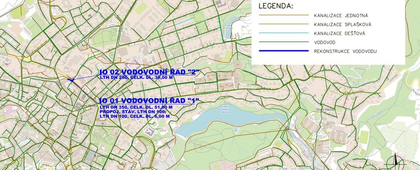 Liberec, Sokolská, Pastýřská - rekonstrukce vodovodu