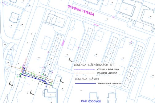 Ústí n.L., propoj Mezní - rekonstrukce vodovodu