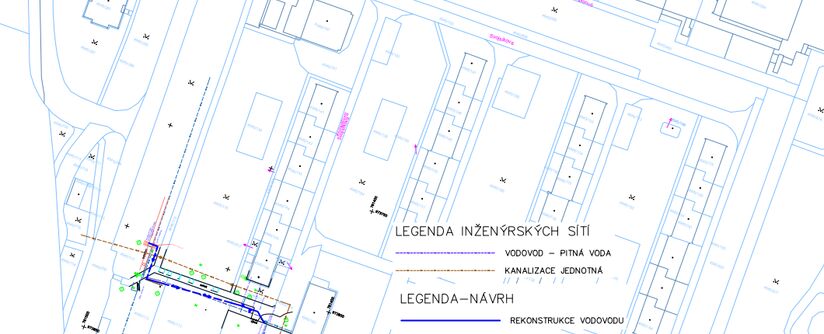 Ústí n.L., propoj Mezní - rekonstrukce vodovodu