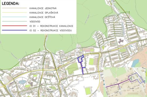 Litvínov, Nerudovo nám. – rekonstrukce kanalizace a vodovodu