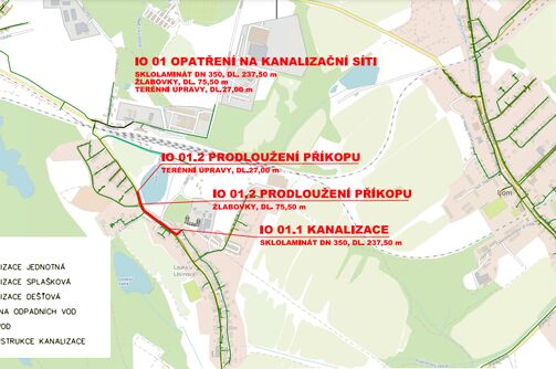 Louka u Litvínova - opatření na kanalizační síti
