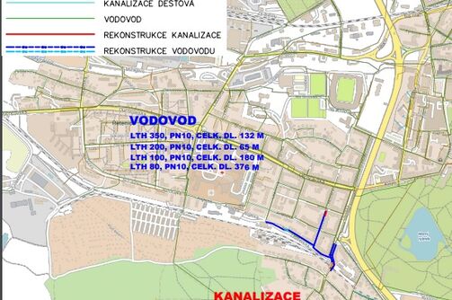 Teplice, Litoměřická, Mostecká, Lounská - rekonstrukce vodovodu a kanalizace