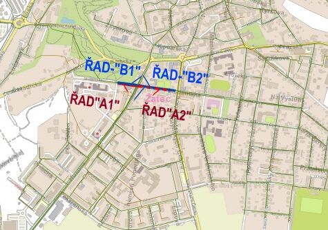 Žatec, Studentská, čp. 1001 - 2490 - rekonstrukce kanalizace a vodovodu
