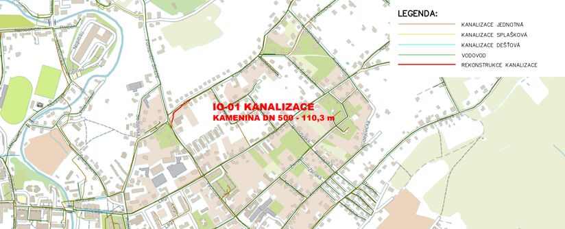Varnsdorf, Komenského - rekonstrukce kanalizace a vodovodu
