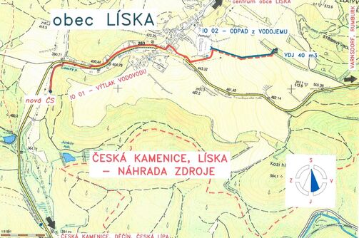 Česká Kamenice, Líska - náhrada zdroje
