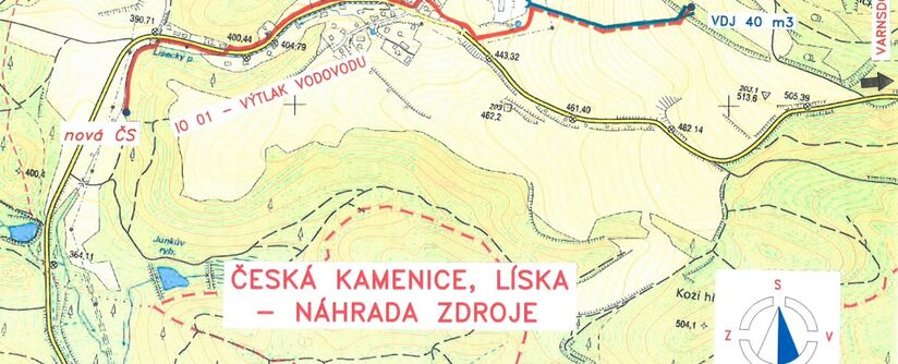 Česká Kamenice, Líska - náhrada zdroje