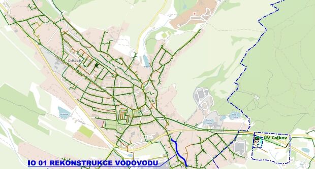 Cvikov, Nábřežní - rekonstrukce vodovodu
