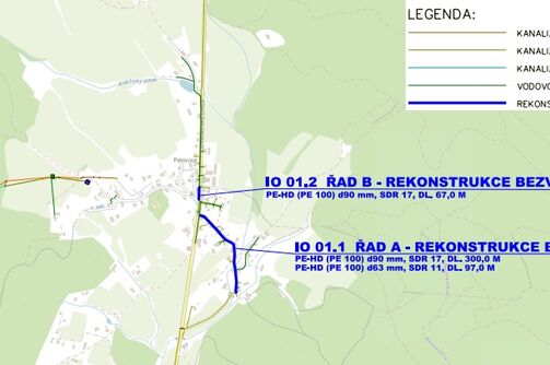 Jablonné v P., Petrovice - rekonstrukce vodovodu