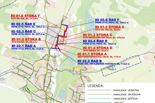 Mimoň,Letná - rekonstrukce kanalizace a vodovodu II.etapa