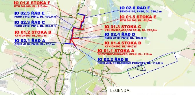 Mimoň,Letná - rekonstrukce kanalizace a vodovodu II.etapa