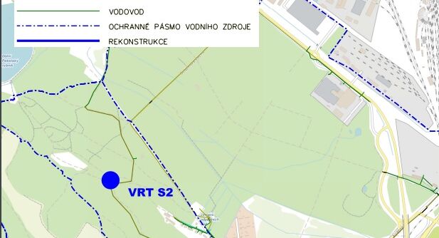 Sosnová, vrt S2 - rekonstrukce