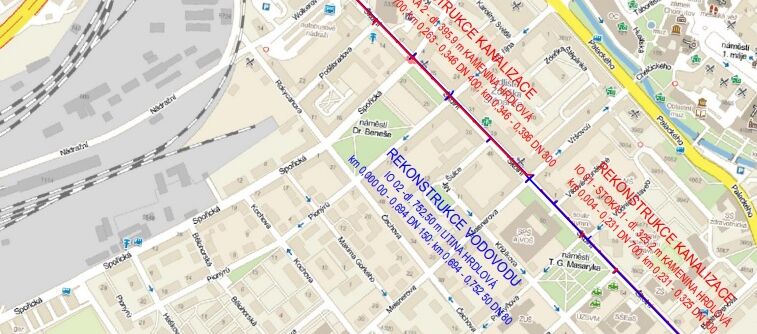 Chomutov, Školní – rekonstrukce kanalizace a vodovodu