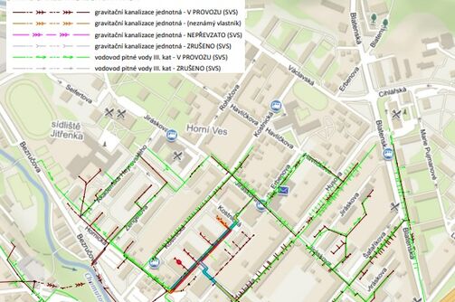Chomutov, Kostnická, sídliště - rekonstrukce vodovodu a kanalizace 