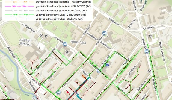Chomutov, Kostnická, sídliště - rekonstrukce vodovodu a kanalizace 