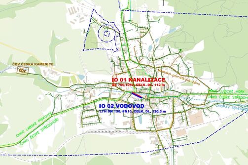 Česká Kamenice, Dvořákova - rekonstrukce kanalizace a vodovodu