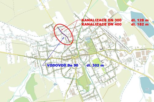 Šluknov, Dr. Milady Horákové - rekonstrukce kanalizace a vodovodu