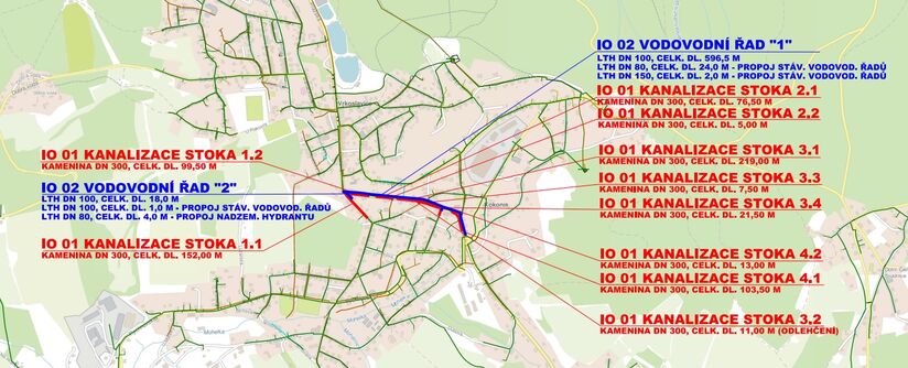 Jablonec n.N., Rychnovská, Na Svahu - rekonstrukce kanalizace a vodovodu