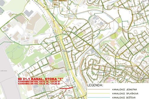 Liberec, Nová - rekonstrukce kanalizace