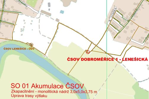 Lenešice, ČSOV Dobroměřice 1 - Lenešická - zkapacitnění