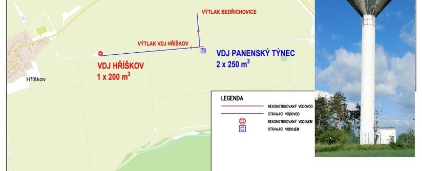 Panenský Týnec, VDJ Hříškov - rekonstrukce