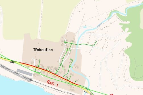 Křešice, Třeboutice - Nádražní -rekonstrukce vodovodu