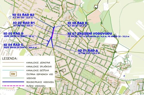 Litoměřice, Sámova, 28. října, Masarykova a Pokratická – rekonstrukce vodovodu