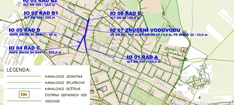 Litoměřice, Sámova, 28. října, Masarykova a Pokratická – rekonstrukce vodovodu