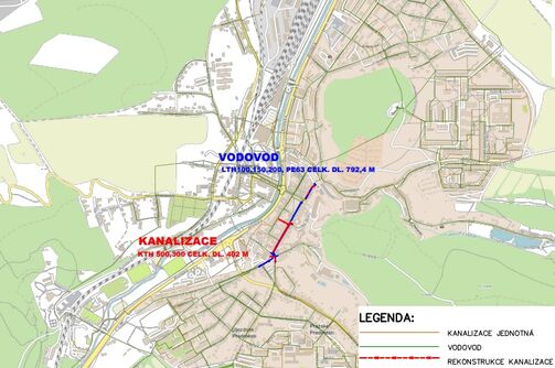 Bílina, Seifertova, Radniční, Wolkerova – rekonstrukce kanalizace a vodovodu