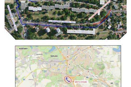 Teplice, Opavská – rekonstrukce vodovodu a kanalizace
