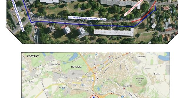 Teplice, Opavská – rekonstrukce vodovodu a kanalizace