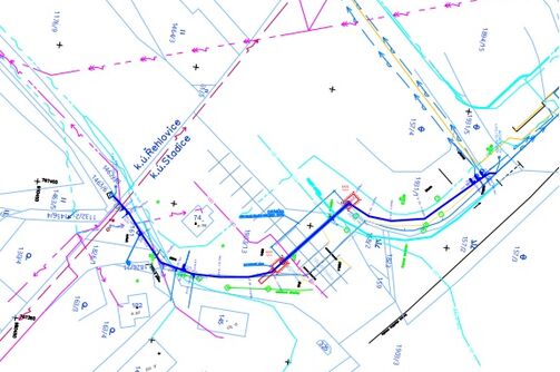 Řehlovice - Hliňany, drážní km - rekonstrukce vodovodu 