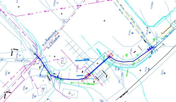 Řehlovice - Hliňany, drážní km - rekonstrukce vodovodu 