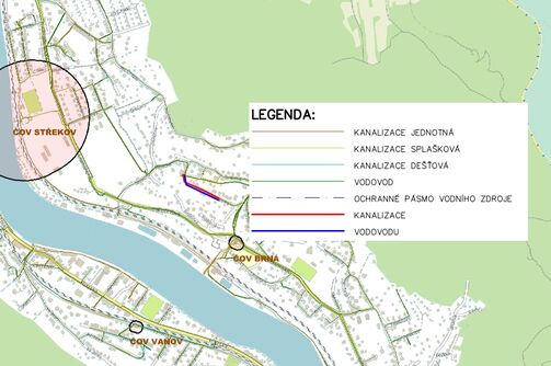 Ústí n.L., Šeříková - kanalizace a vodovodu
