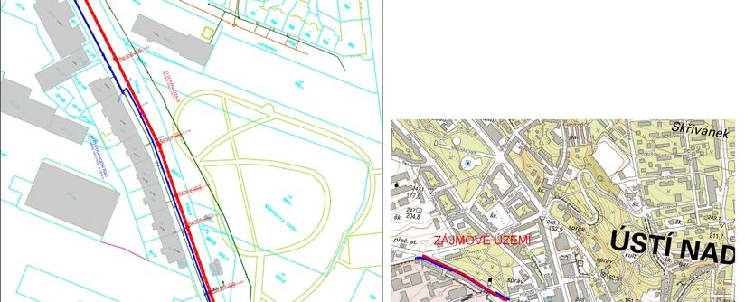 Ústí n.L., Klíšská - rekonstrukce kanalizace a vodovodu II. etapa