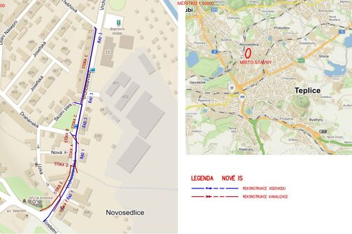 Novosedlice, Vrchoslavská - rekonstrukce kanalizace a vodovodu