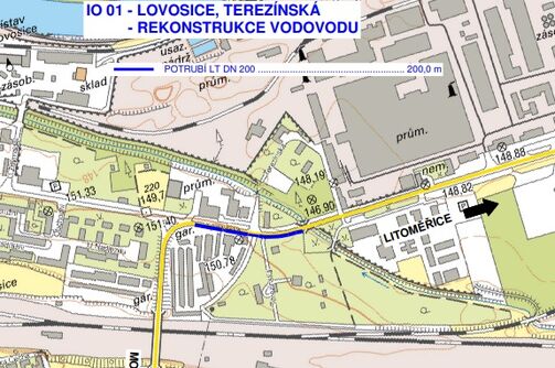 Lovosice, Terezínská - rekonstrukce vodovodu