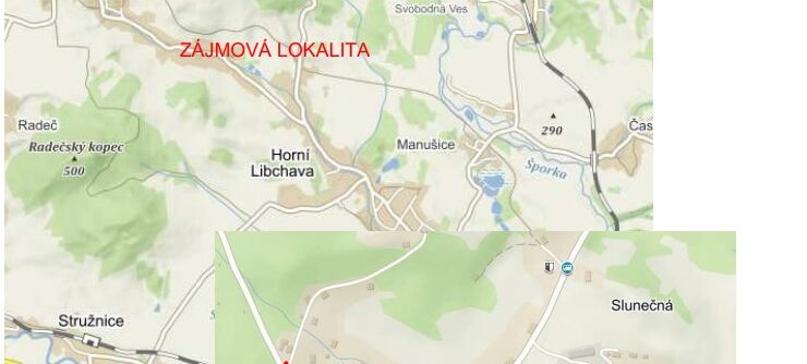 Slunečná, krajská komunikace - rekonstrukce vodovodu