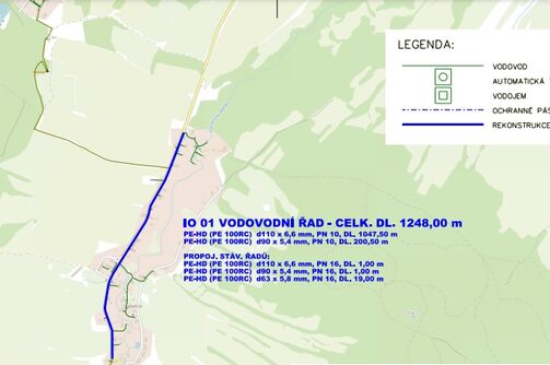 Žandov, Valteřice - rekonstrukce přivaděče