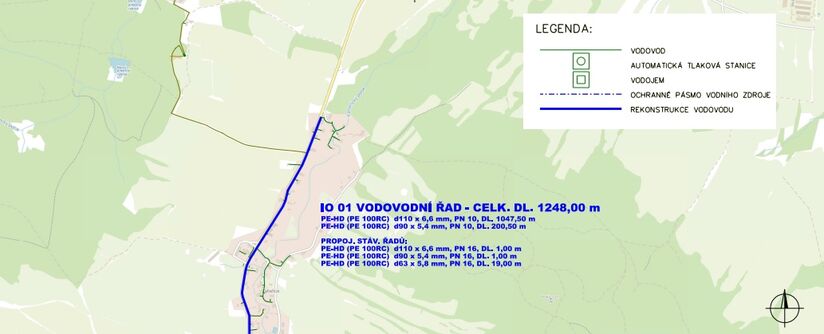 Žandov, Valteřice - rekonstrukce přivaděče