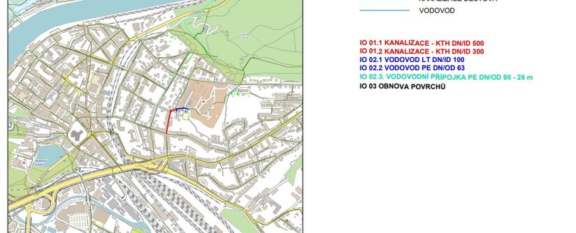Děčín, Purkyňova - rekonstrukce kanalizace