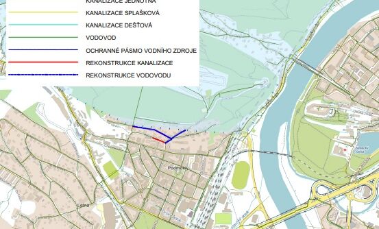 Děčín, Na Vinici, Žižkova, Resslova – rekonstrukce kanalizace a vodovodu