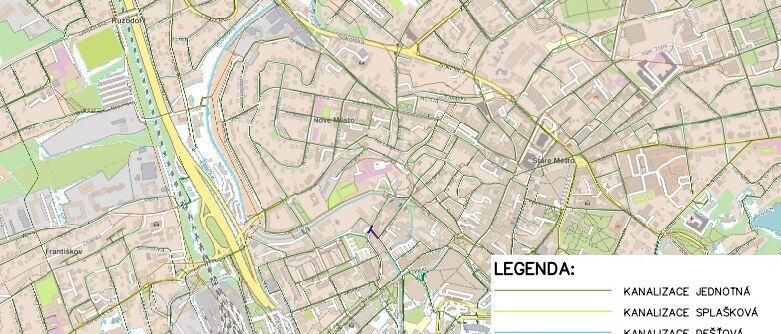 Liberec, Orlí, U Besedy - rekonstrukce kanalizace a vodovodu