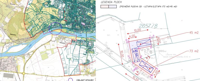 Litoměřice, ČOV Litoměřice - zpevněné plochy