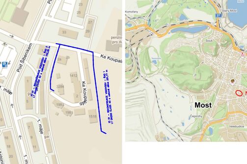 Most, Ke Koupališti – rekonstrukce vodovodu