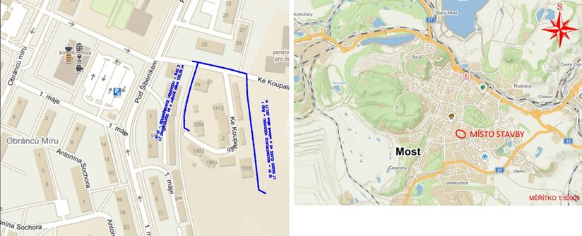 Most, Ke Koupališti – rekonstrukce vodovodu